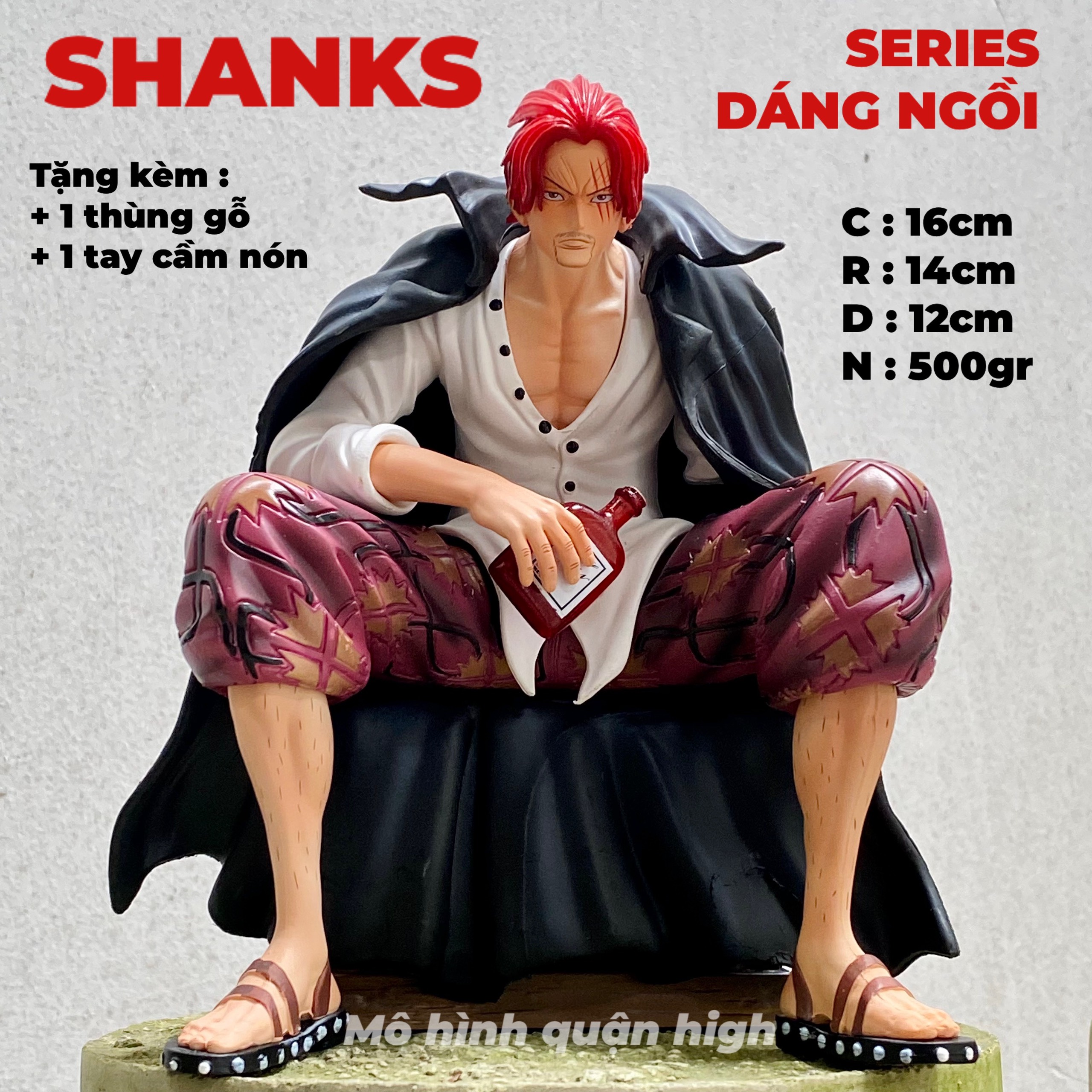 Mô hình giấy Poster truy nã Tứ Hoàng Shank Tóc Đỏ - One Piece - Kit168 Shop  mô hình giấy